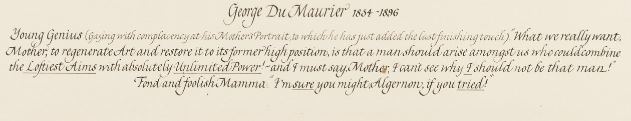 Algernon, nuori nero ja hänen rakas ja typerä äiti, 1879 tekijältä George du Maurier