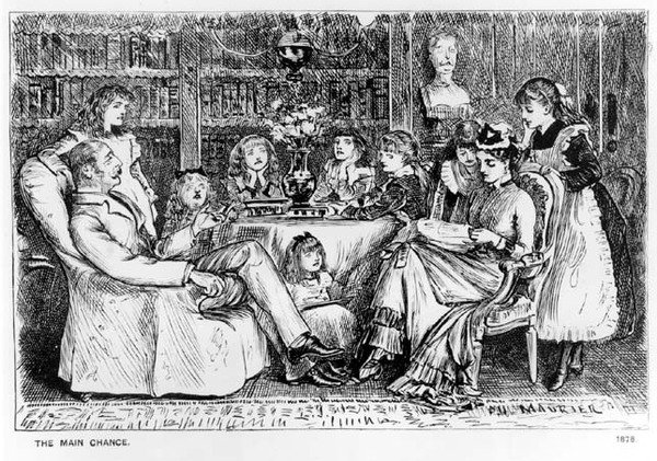 The Main Chance, kuva Punchista, 1878 tekijältä George du Maurier