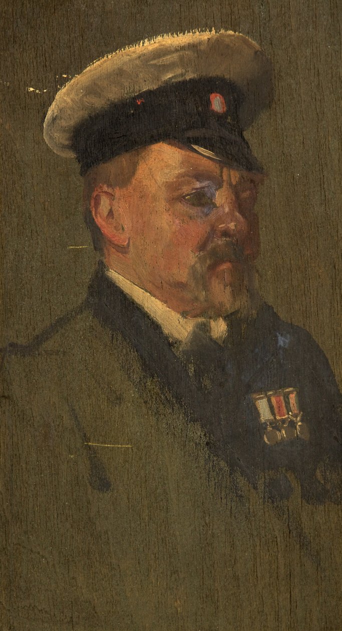 Muotokuva H. Longista, R.N., n. 1920 (öljy paneelissa) tekijältä George Edmund Butler
