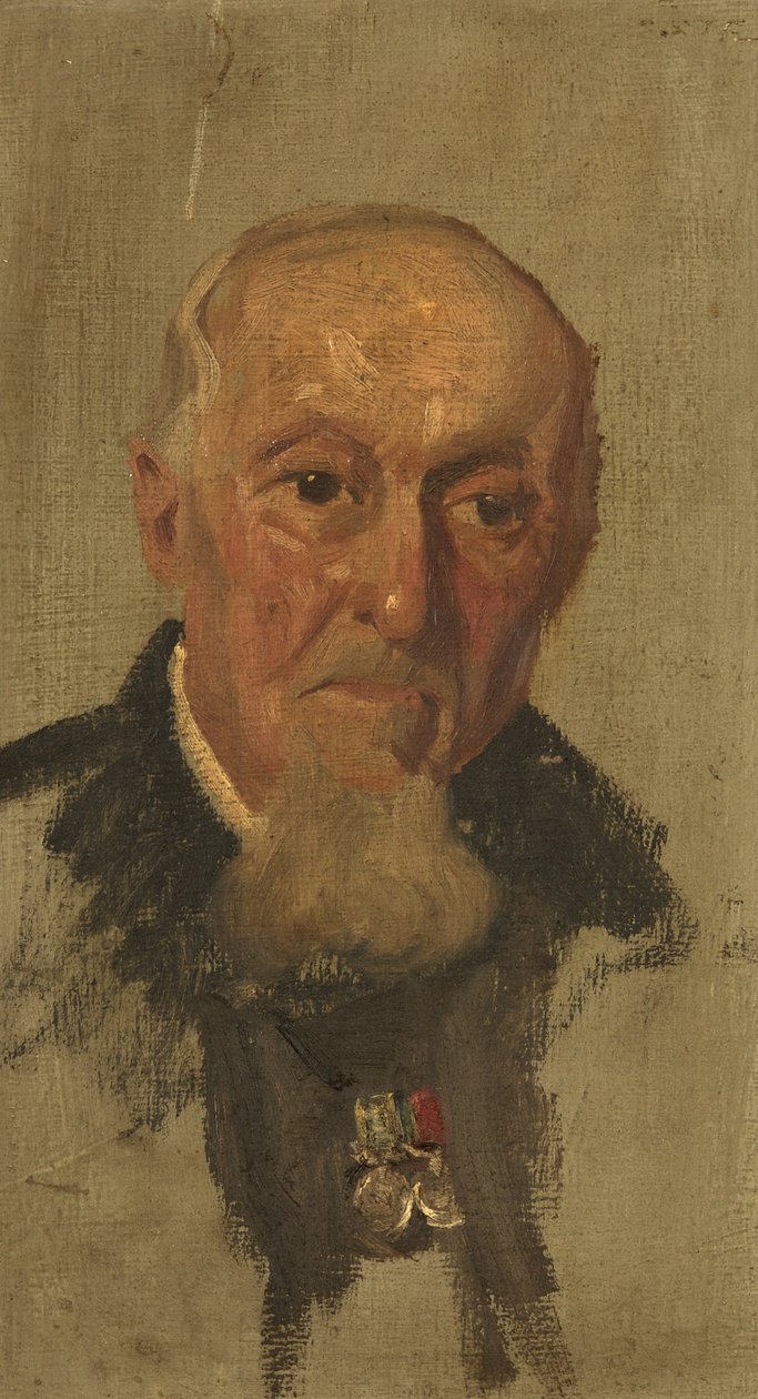 Muotokuva J. Ashtonista, 4th Ft, c. 1920 (öljy paneelissa) tekijältä George Edmund Butler