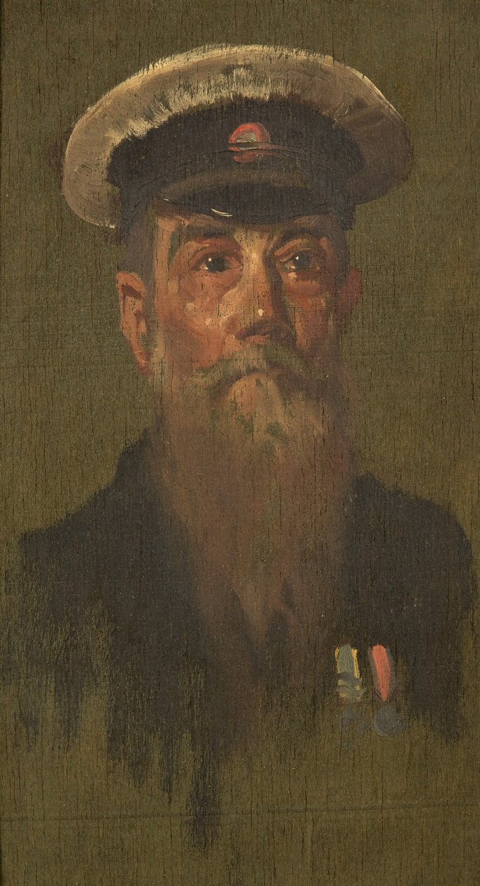 Muotokuva J. Brooksista, 6th Dragons, n. 1920 (öljy paneelissa) tekijältä George Edmund Butler