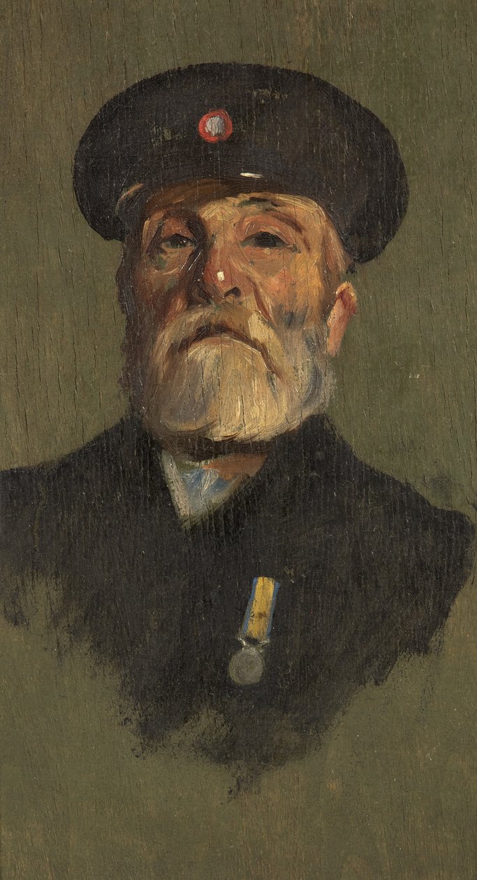 Muotokuva J. Lasburysta, R.M.L.I., n. 1920 (öljy paneelille) tekijältä George Edmund Butler