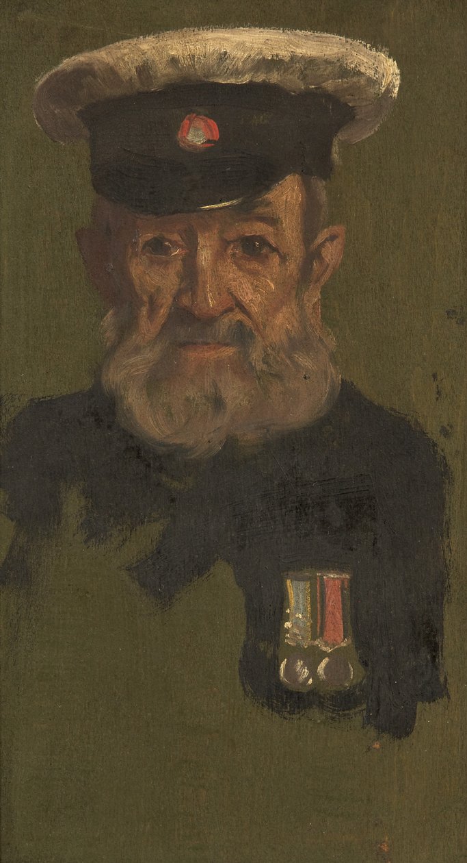 Muotokuva J. Smithistä, 4. & R.A., n. 1920 (öljy paneelissa) tekijältä George Edmund Butler