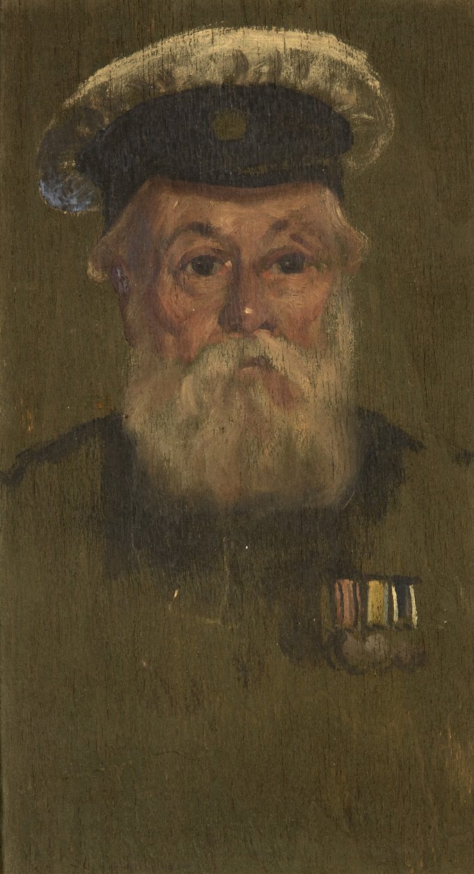 Muotokuva W. H. McKeggistä, R.N., n. 1920 (öljy paneelille) tekijältä George Edmund Butler