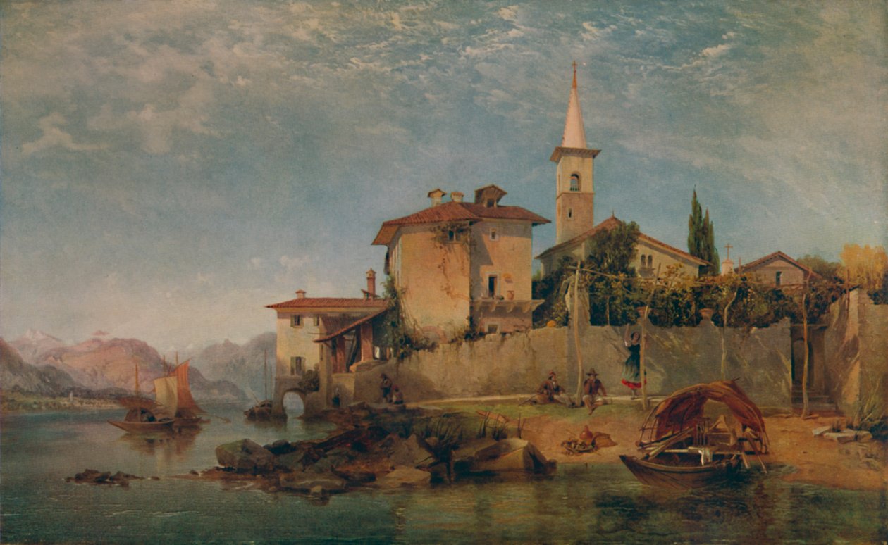 Italian järvimaisema, 1853, 1935 tekijältä George Edwards Hering