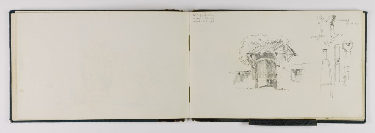 (Luonnoslehti) Vanha portti lähellä Vevey/Frieburg/Schaffhausenia (Vevey/Frieburg/Schaffhausen) tekijältä George Elbert Burr