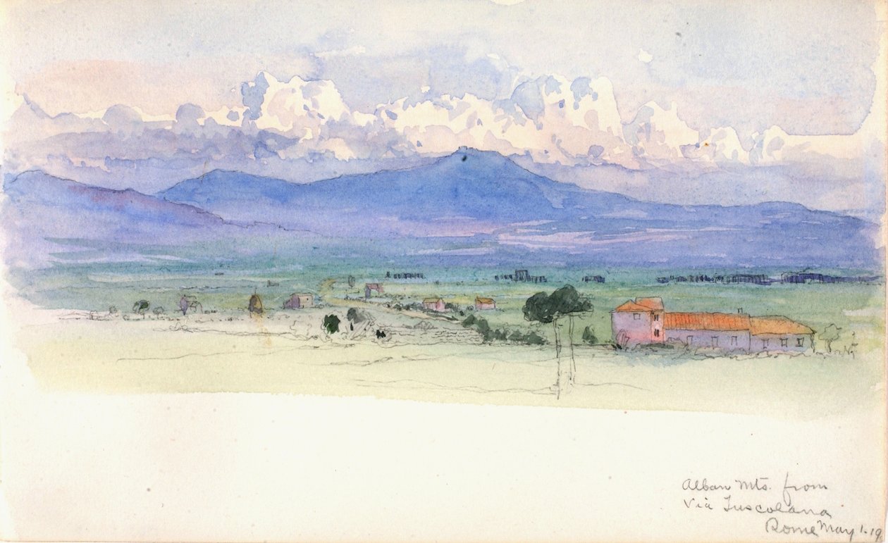 Alban-vuoret Via Tuscolana, Rooma, 1900. tekijältä George Elbert Burr