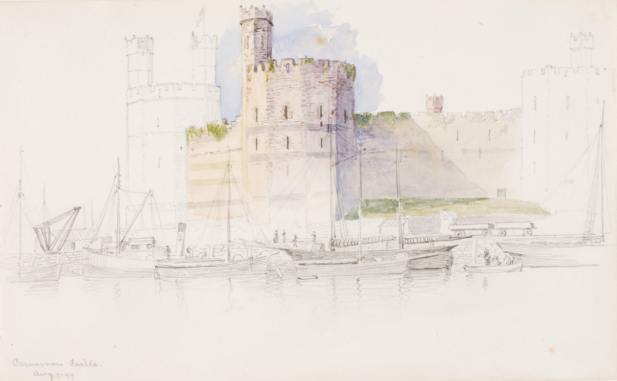 Caernarvonin linna, 1899. tekijältä George Elbert Burr
