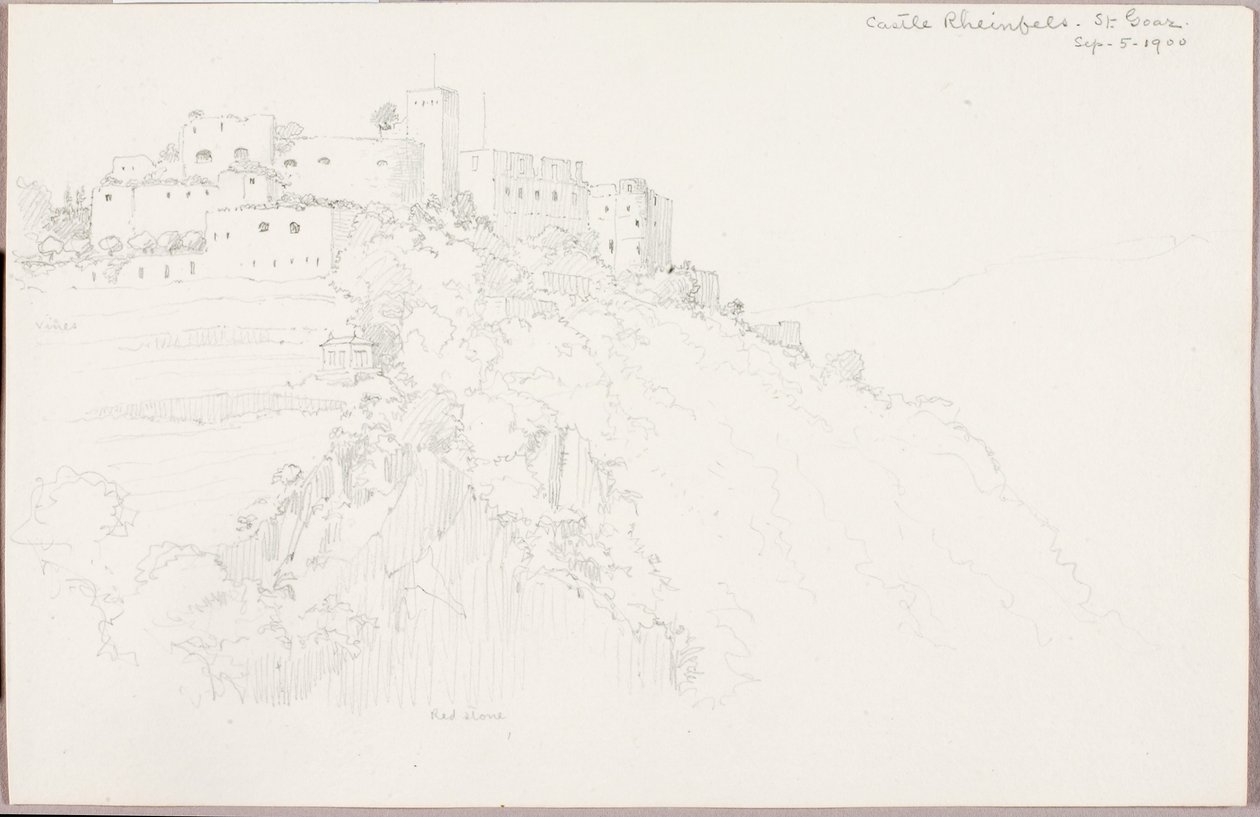 Rheinfelsin linna, St. Goar tekijältä George Elbert Burr