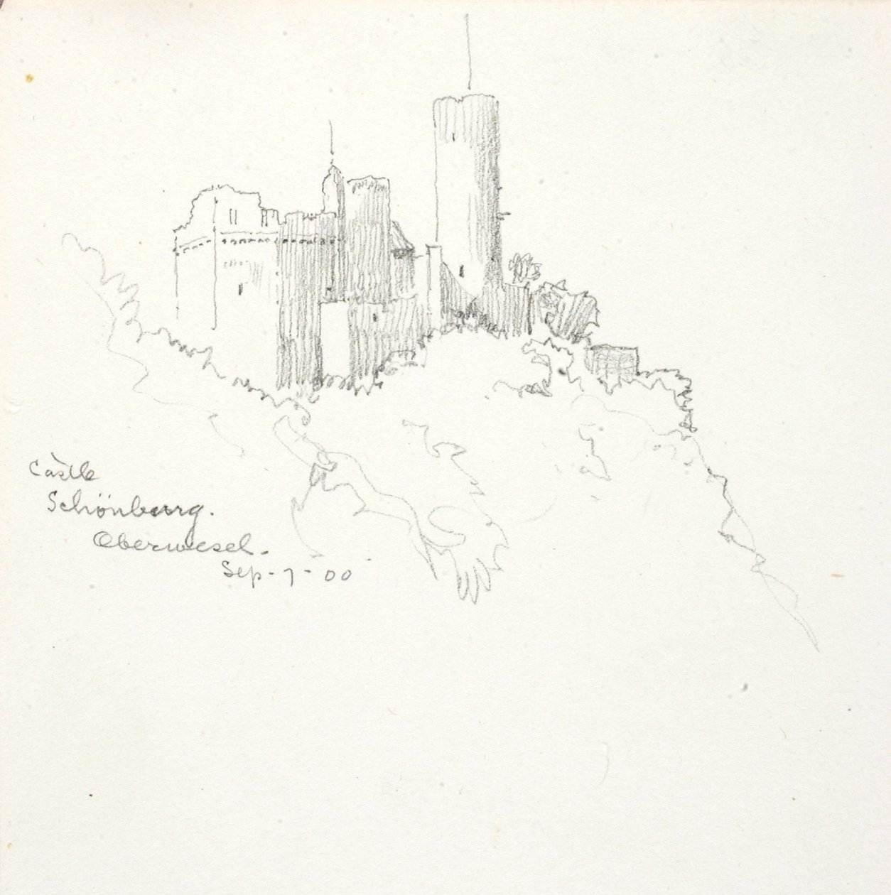 Schönburgin linna, Oberwesel tekijältä George Elbert Burr