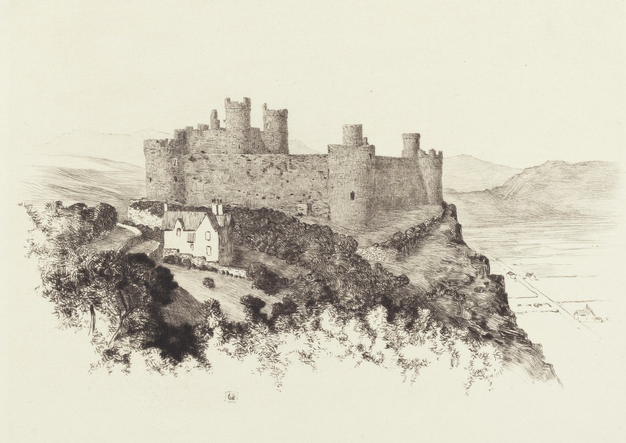 Harlechin linna, Wales tekijältä George Elbert Burr