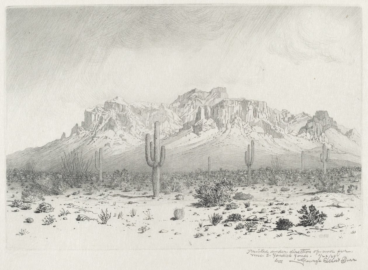 Superstition Mountain, Apache Trail, Arizona (nro 1) tekijältä George Elbert Burr