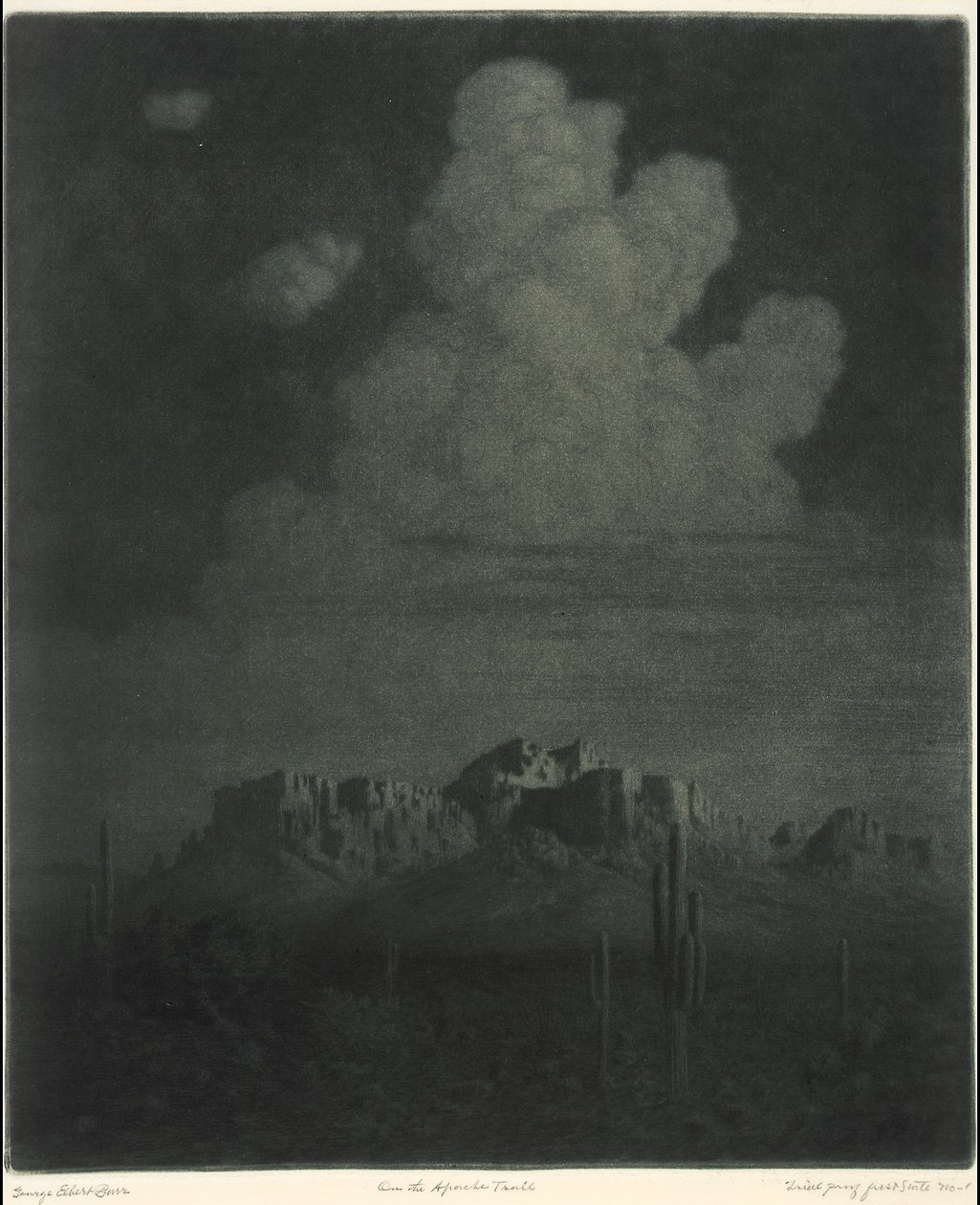 Superstition Mountain, Apache Trail, Arizona, oikealla [nro 2] tekijältä George Elbert Burr