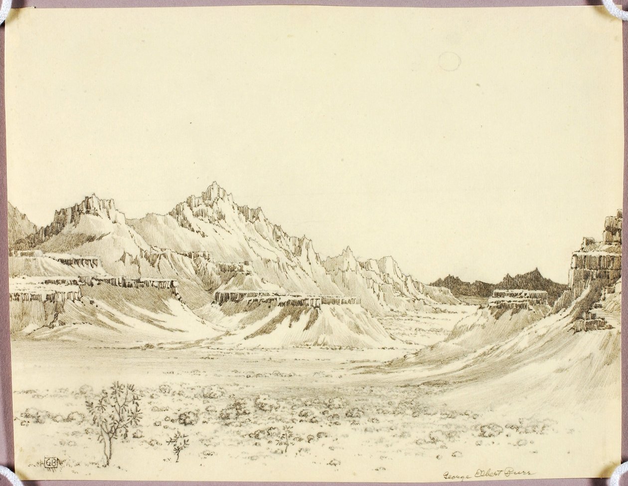 Nimetön (siirtopiirros teokseen Arizona Night) tekijältä George Elbert Burr