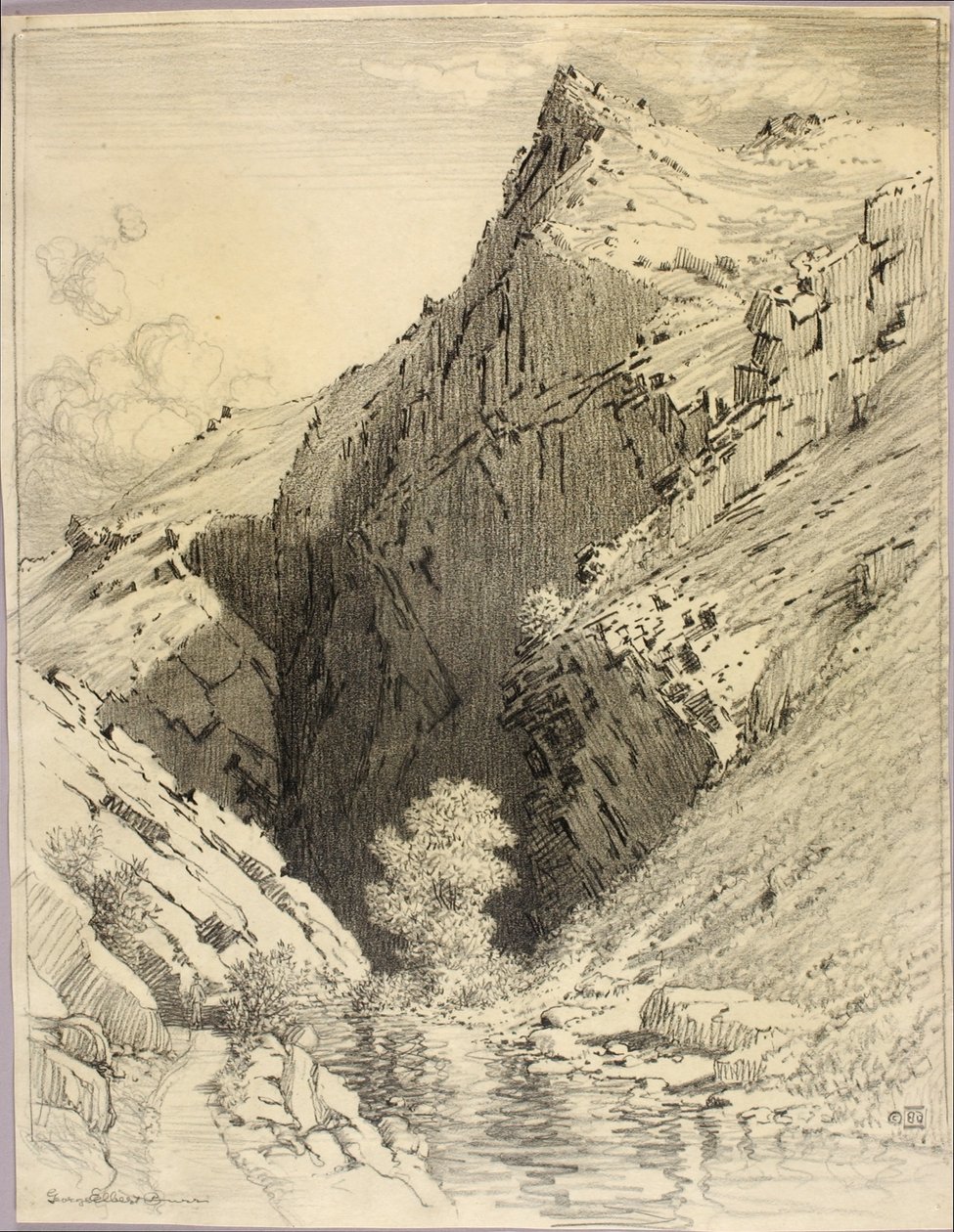 Nimetön (siirtopiirustus Bear Creek Canyoniin, Denver, Colorado) tekijältä George Elbert Burr