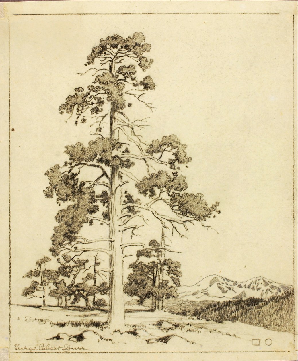 Nimetön (siirtopiirros grafiikanvedosta varten) tekijältä George Elbert Burr