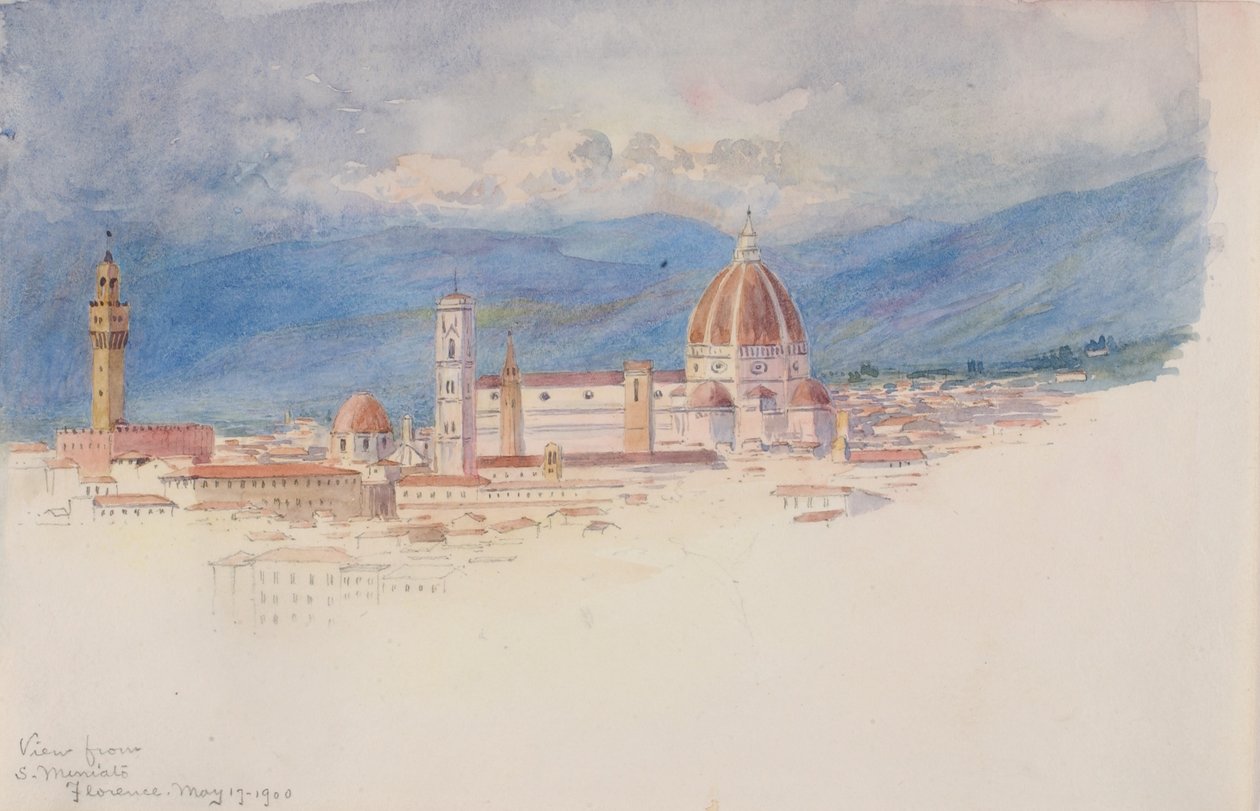 Näkymä S. Miniatosta, Firenze tekijältä George Elbert Burr
