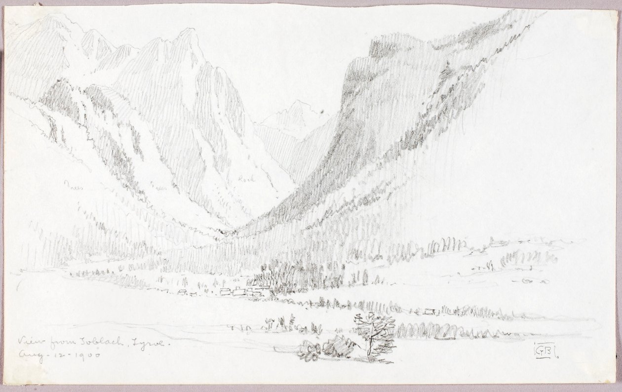 Näkymä Toblachista, Tirol tekijältä George Elbert Burr