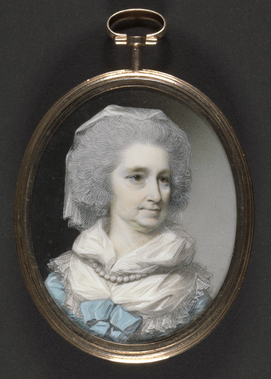 Lady Grace Burnaby (wc ja guassi norsunluun päällä) tekijältä George Engleheart