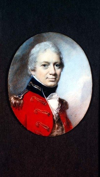 Pienoiskuva everstiluutnantti J. Houltonista Wiltshiren miliisistä, n. 1801 tekijältä George Engleheart