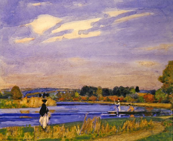 Joella (akvarelli kynällä paperille) tekijältä George F. Henry
