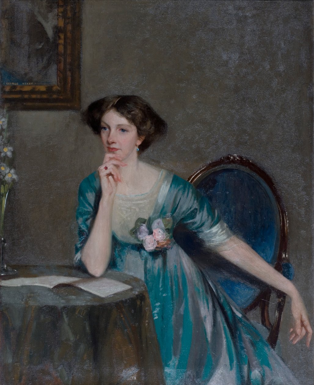 Lady Margaret Sackvillen muotokuva, n. 1910 tekijältä George F. Henry