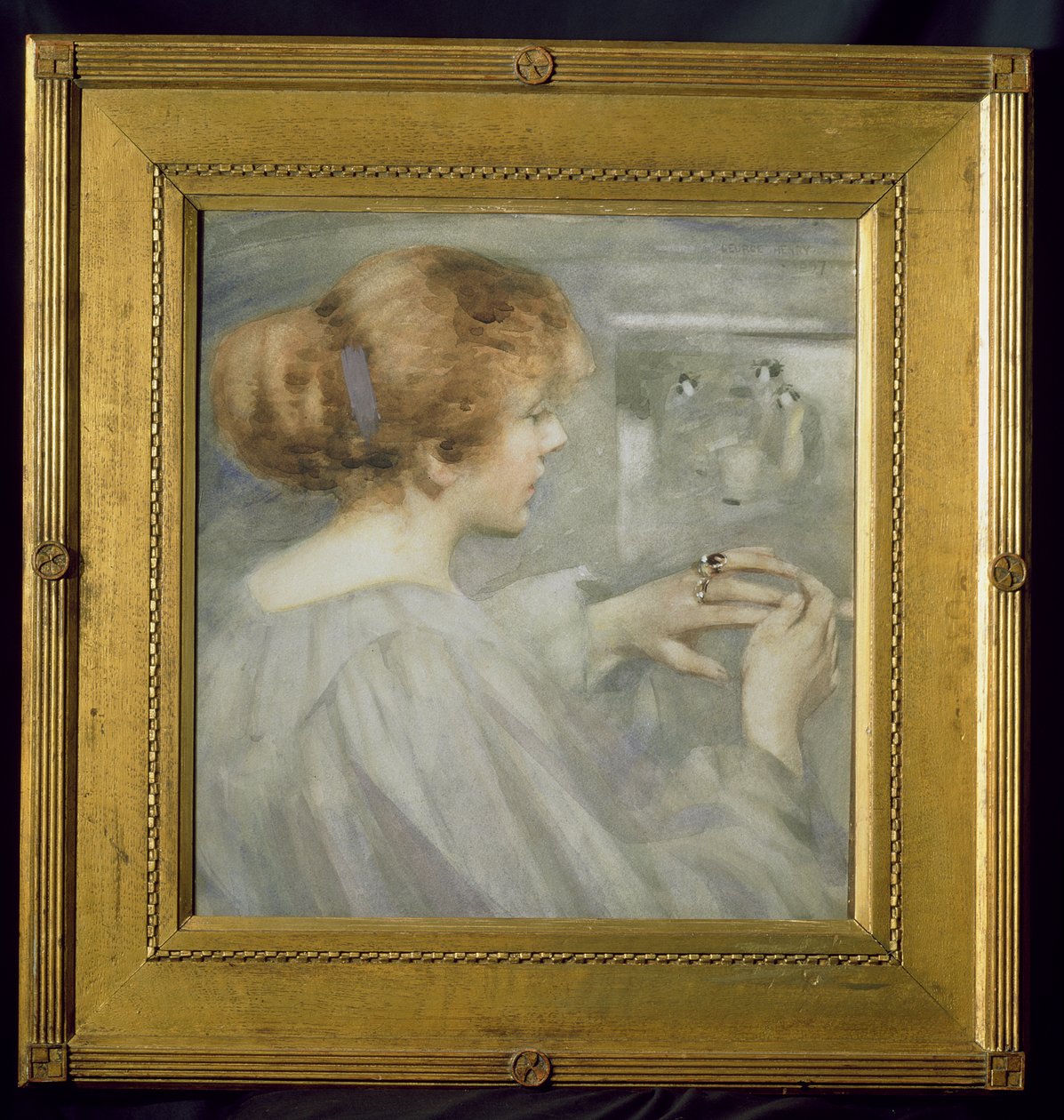 Kihlasormus, 1897 (wc paperilla) tekijältä George F. Henry