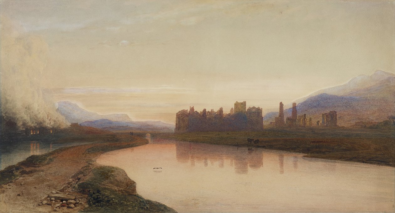 Neath Abbey, Glamorganshire (akvarelli paperille) tekijältä George Fennel Robson