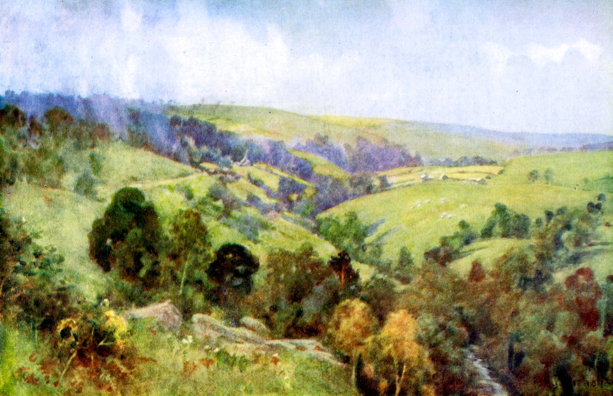 Kukkuloilla lähellä Harrogatea, Yorkshiressa, 1924-1926. tekijältä George Franck Nicholls