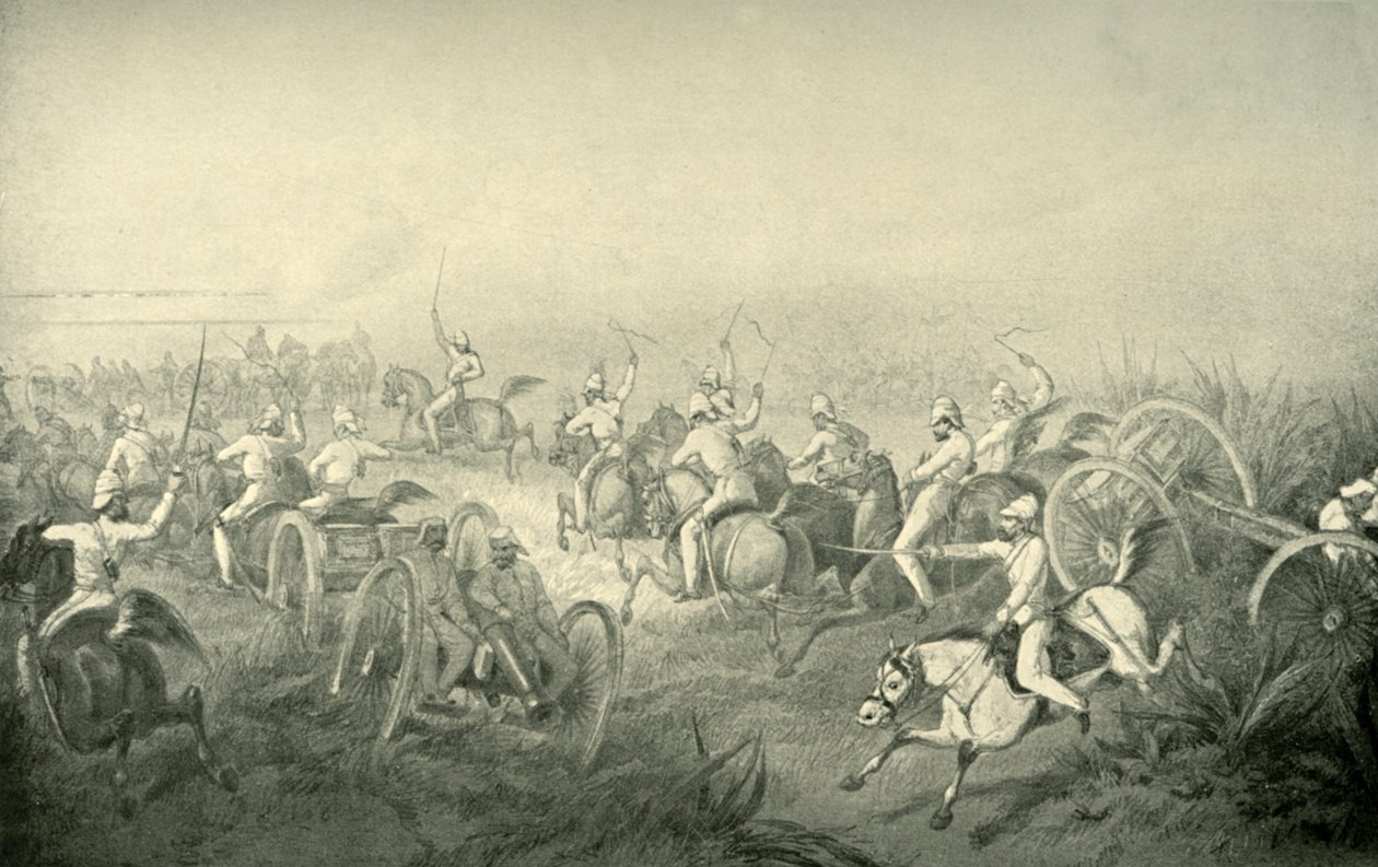 Intian hevostykistö laukkaa toimintaan, 1850-luku, 1901. tekijältä George Francklin Atkinson