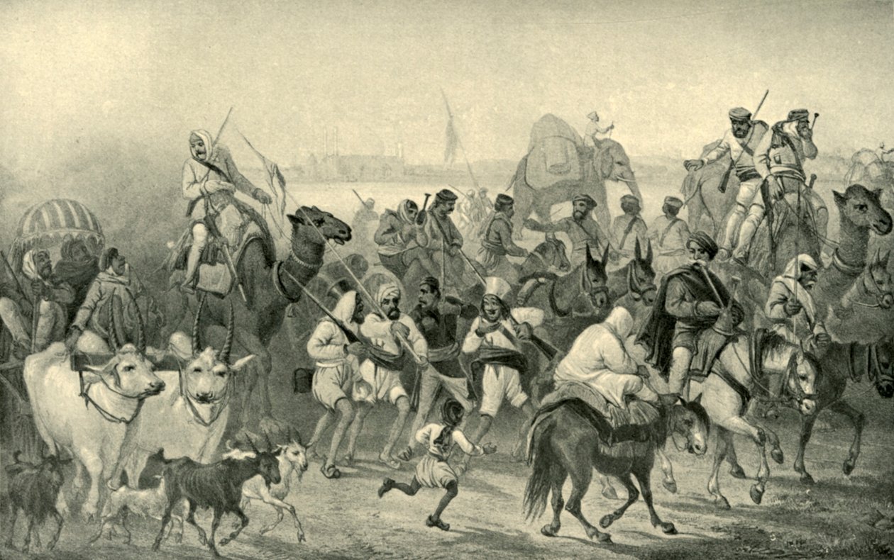 Native Auxiliaries Hurrying to Delhi, 1850-luku, 1901. tekijältä George Francklin Atkinson