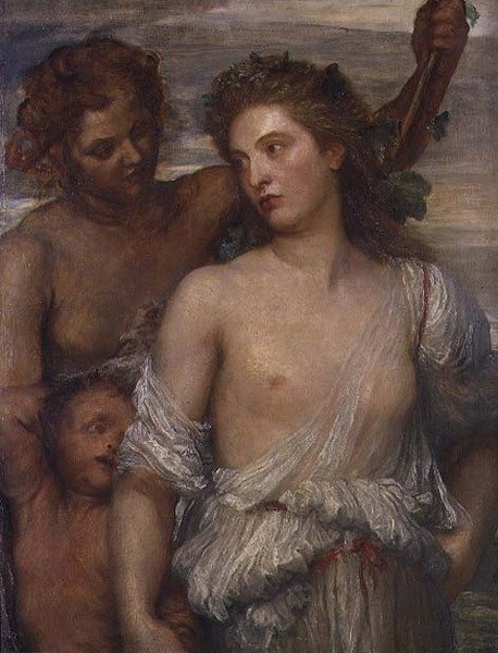 Bacchante (öljy kankaalle) tekijältä George Frederic Watts