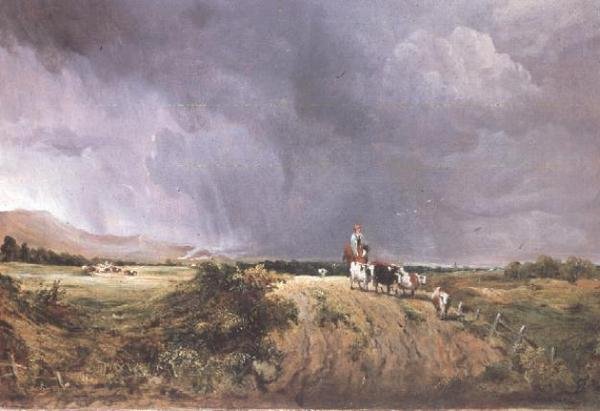Maisema lehmien kanssa tekijältä George Frederic Watts