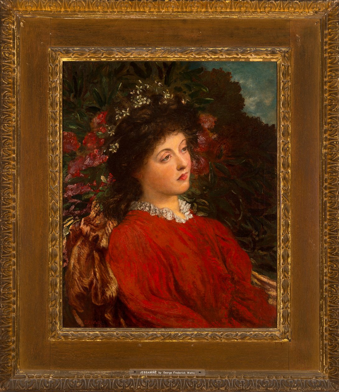 Eveleen Tennantin (myöhemmin rouva F.W.H. Myersin) muotokuva 1876 (öljy kankaalle) tekijältä George Frederic Watts
