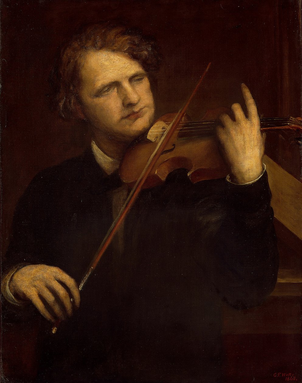 Lamplight Study: Herr Joachim, 1868. tekijältä George Frederick Watts