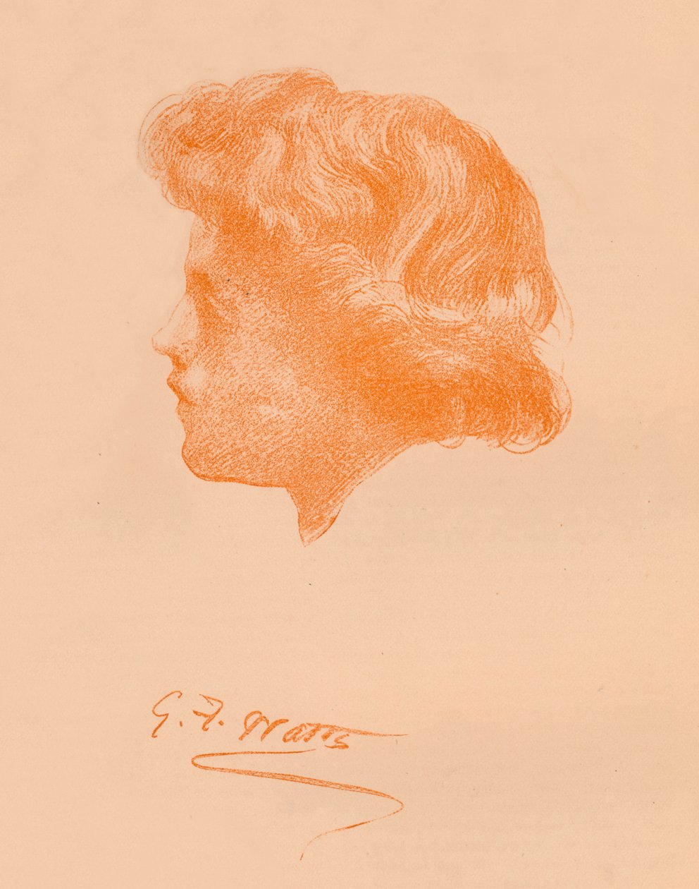Pääpiirros, c1895, 1896 tekijältä George Frederick Watts