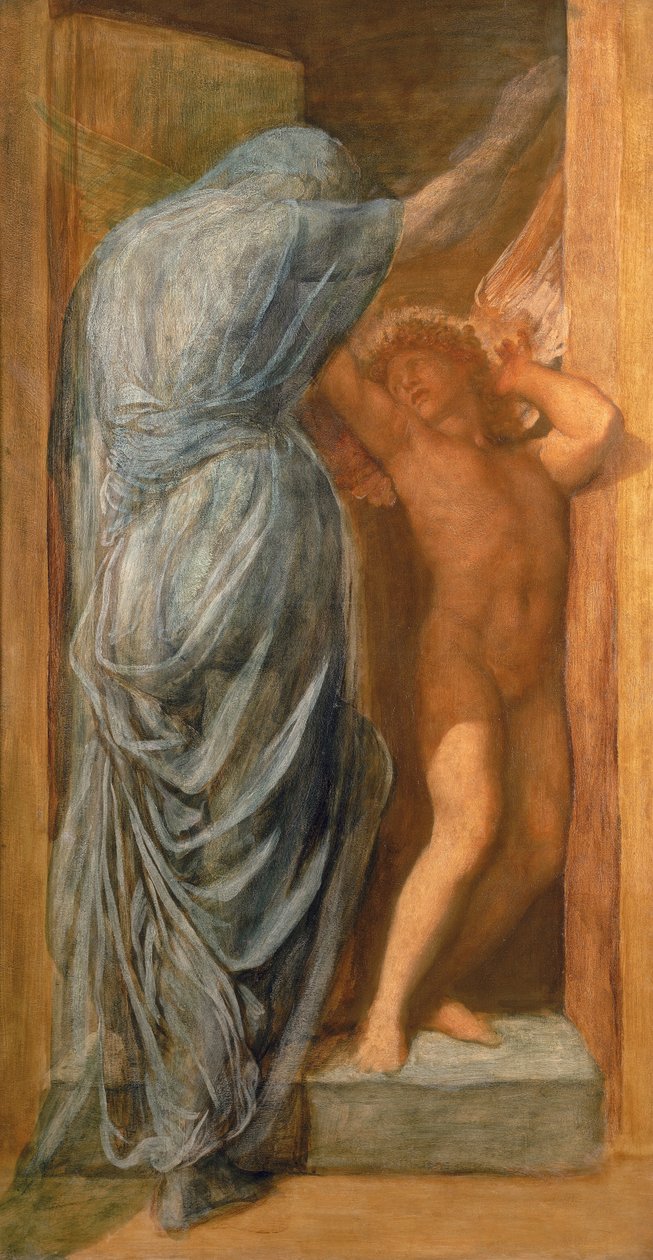 Rakkaus ja kuolema (öljy paneelissa) tekijältä George Frederick Watts