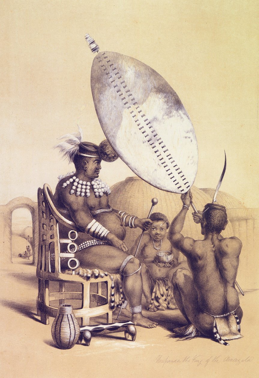 Umpanda Amazulun kuningas, 1849 tekijältä George French Angas