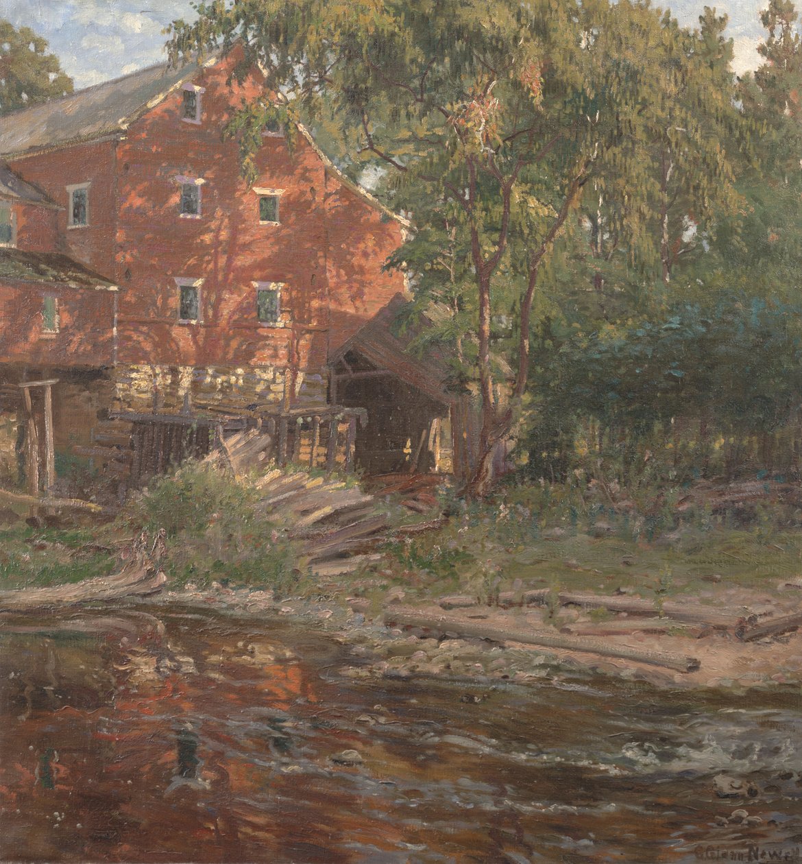 Punainen mylly, n. 1916 (öljy kankaalle) tekijältä George Glenn Newell