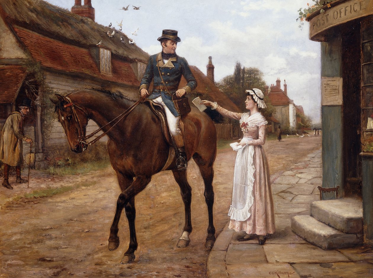Postin kerääminen, tekijältä George Goodwin Kilburne