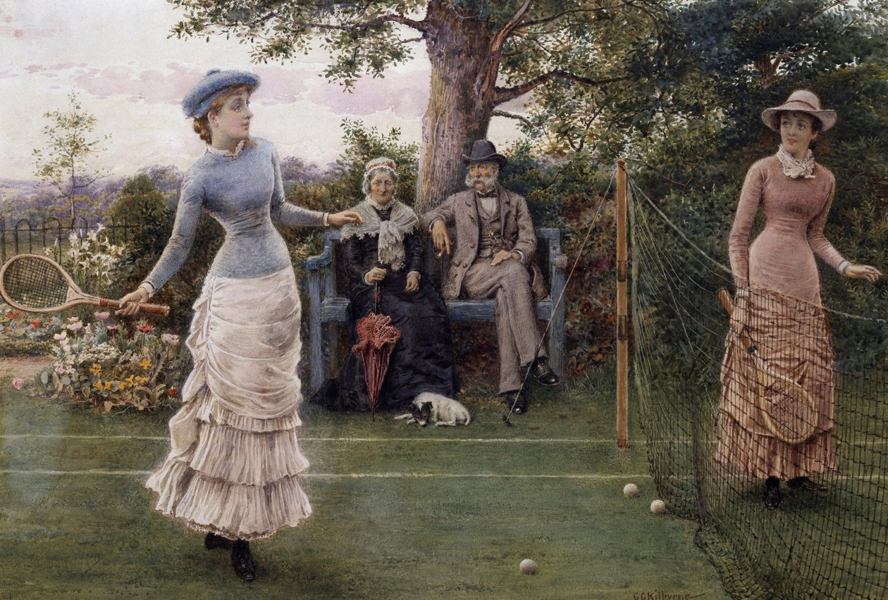 Tennispeli tekijältä George Goodwin Kilburne