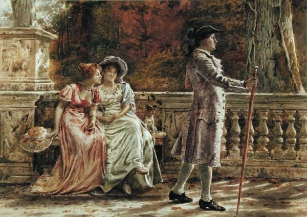 Jäljennöksen tekeminen (kynä ja akvarelli paperille) tekijältä George Goodwin Kilburne