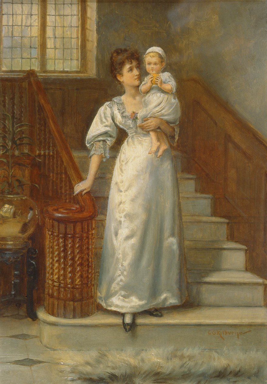 Portaissa (öljy paneelissa) tekijältä George Goodwin Kilburne