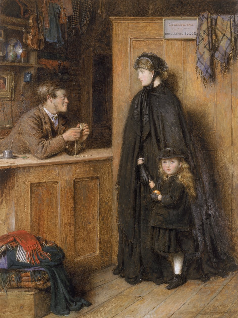 Huonekalut ja erilaiset esineet 1100- ja 1300-luvuilta tekijältä George Goodwin Kilburne