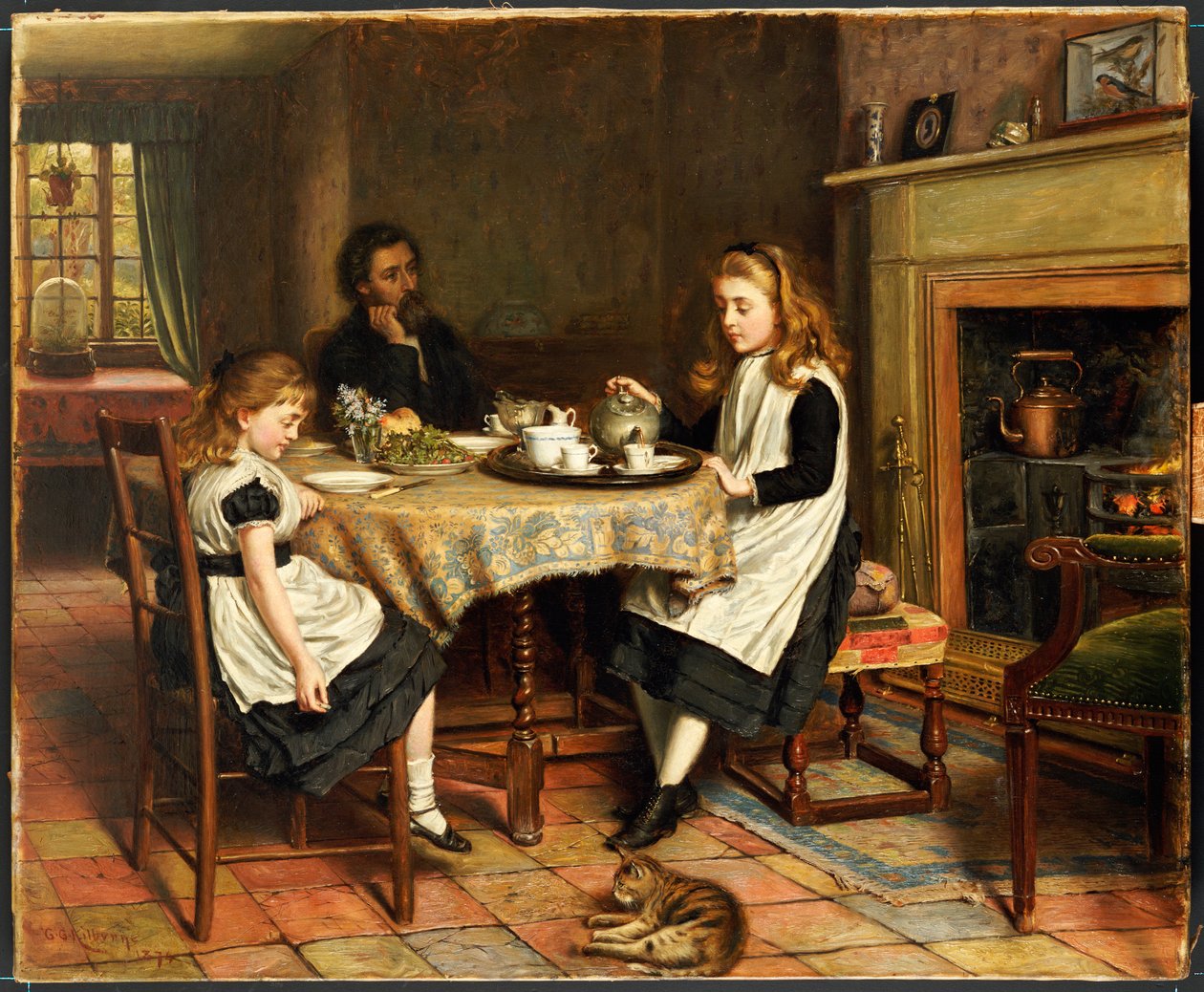 Firesidea ei ole..., 1874 tekijältä George Goodwin Kilburne