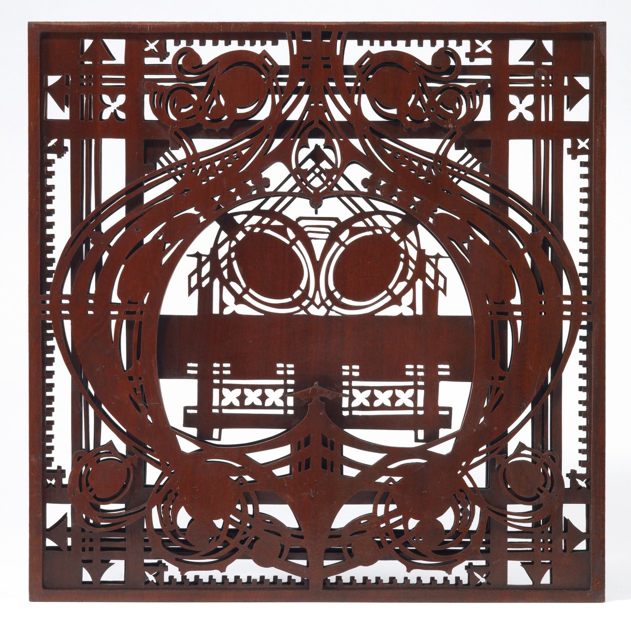 Koristeellinen paneeli naisten oleskelu- ja kirjoitushuoneesta, Schlesinger and Mayer Building, Chicago, Illinois. tekijältä George Grant & Sullivan Louis Henry (1856 1924) Elmslie