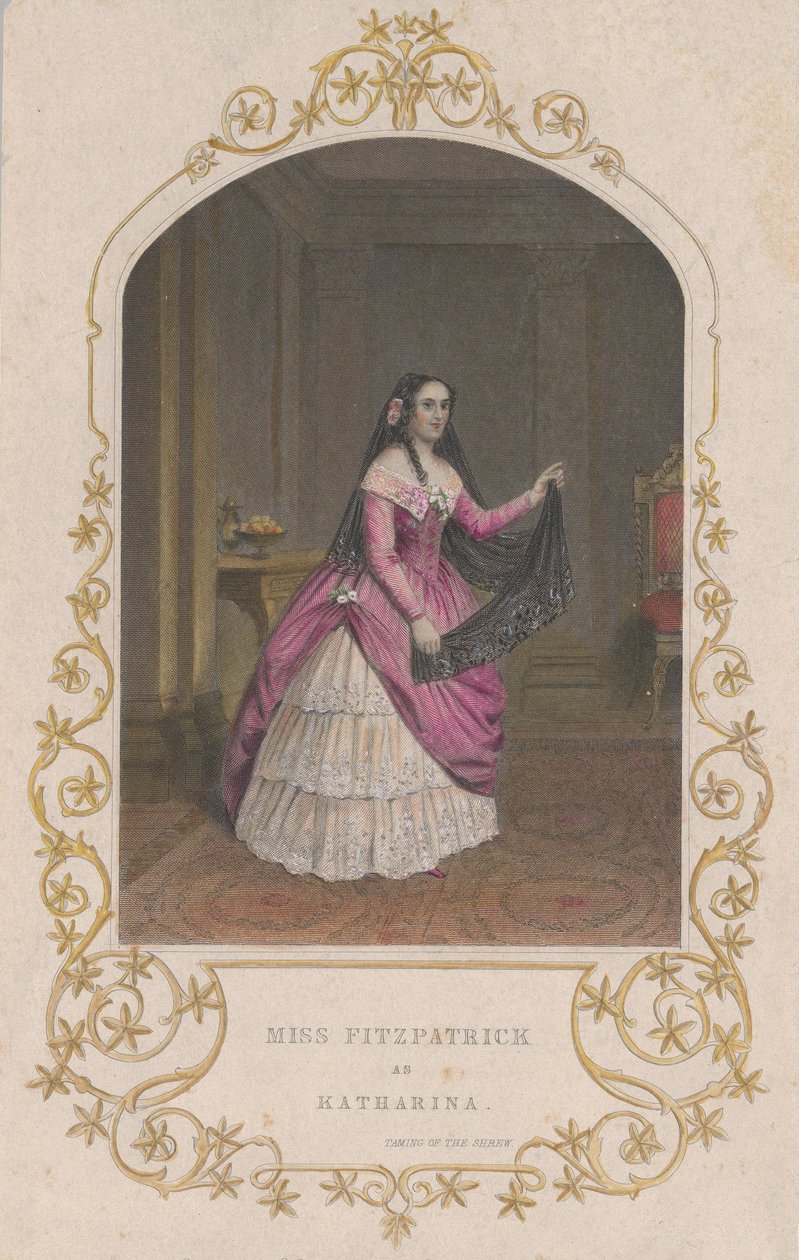 Miss Fitzpatrick hahmona Katharina Taming of the Shrew, 1851., 1851. tekijältä George Greatbach
