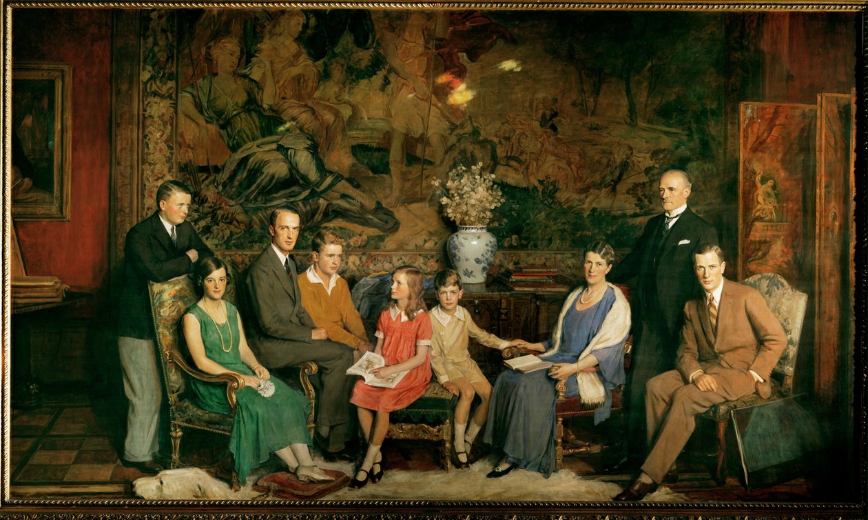 Kruppin perhe (öljy kankaalle) tekijältä George Harcourt