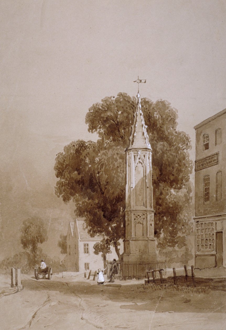 Tottenham High Road, Lontoo, c1820 tekijältä George Harley
