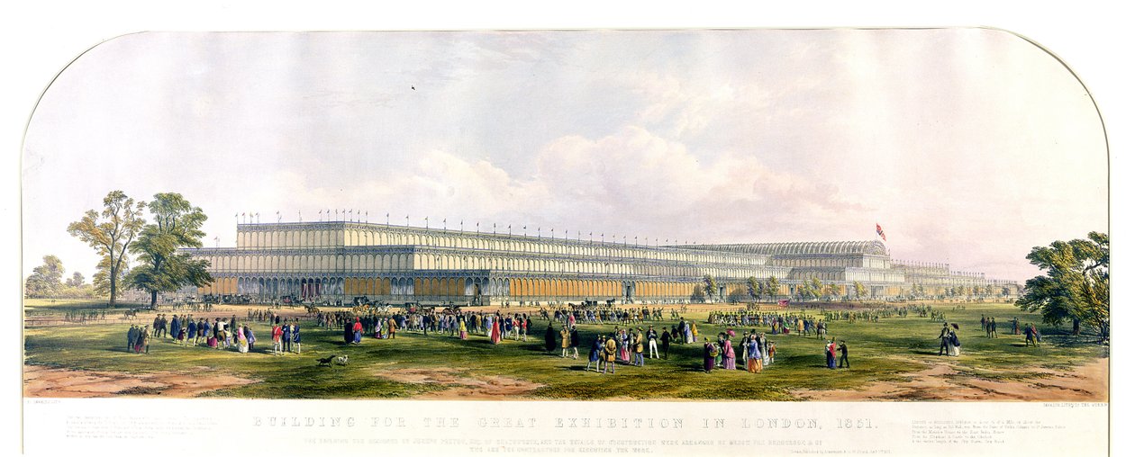 Rakennus Lontoon suurta näyttelyä varten, 1851 tekijältä George Hawkins